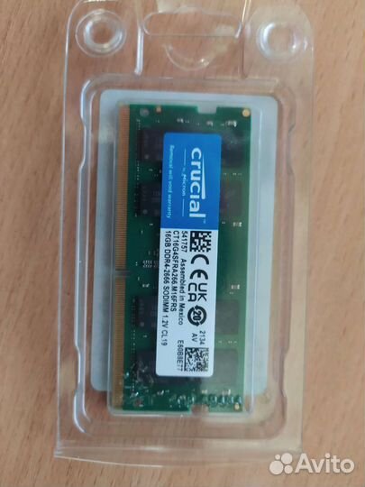 Crucial 16 GB ct16g4sfra266 DDR4 2666MHz sodimm