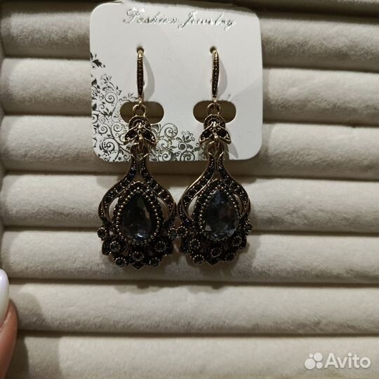 Серьги кольцо ожерелье
