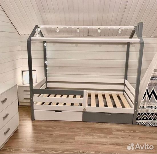 Детская кровать домик Доставим сегодня