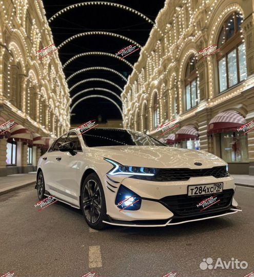 Сплиттер Kia k5 губа киа к5 + элероны перед