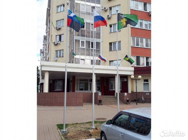 Флагшток 7 м, с закрытым механизмом, анод.алюм