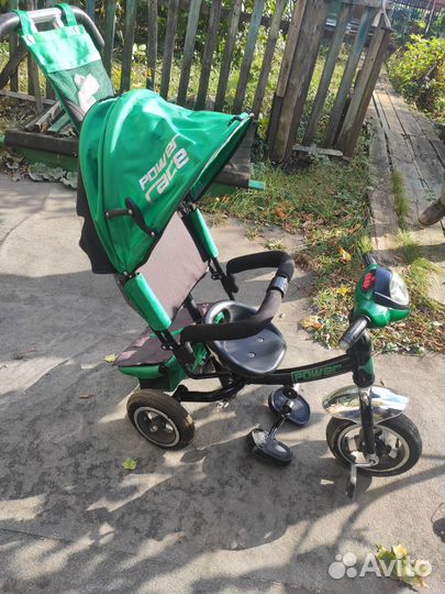 Велосипед детский трехколесный с ручкой