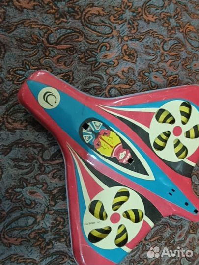 Жестяные игрушки Самолёт и машинка СССР