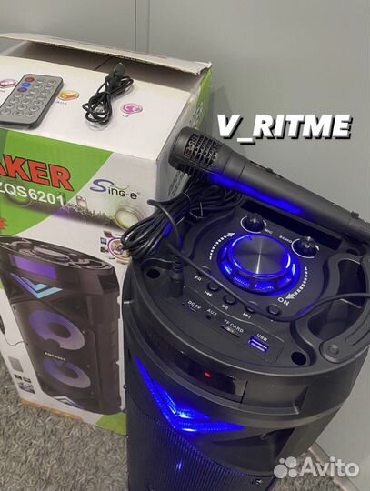 Мощная большая блютуз колонка ZQS - 6201