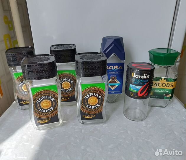 Банки от кофе стеклянные пустые