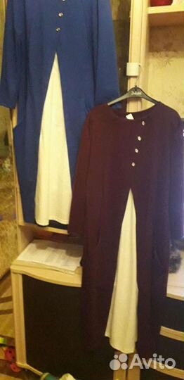 Синее платье