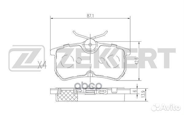Колодки торм. диск. задн. Ford Fiesta V-VI 05