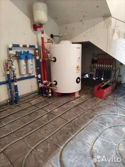 Монтаж систем отоплен, установка теплых полов