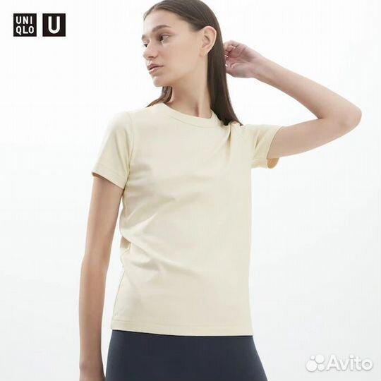 Футболка женская Uniqlo U Japan, беж