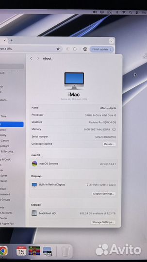 Apple iMac 21.5 Retina i5 2019 1Tb