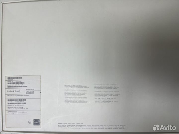 MacBook 2017 12-inch space gray /1.3 GHz/8gb/256