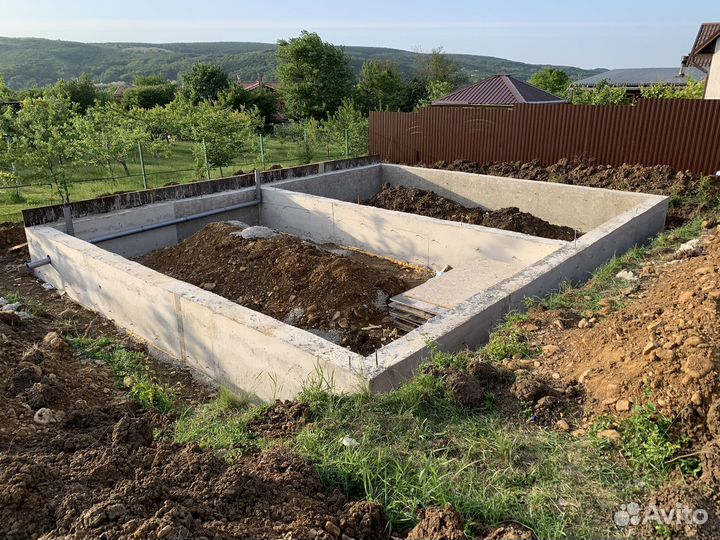 Заливка фундамента бетонные работы