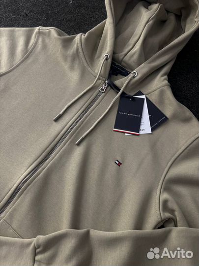 Зип Худи Tommy Hilfiger бежевый люкс