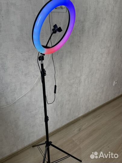 Кольцевая лампа со штативом 33см