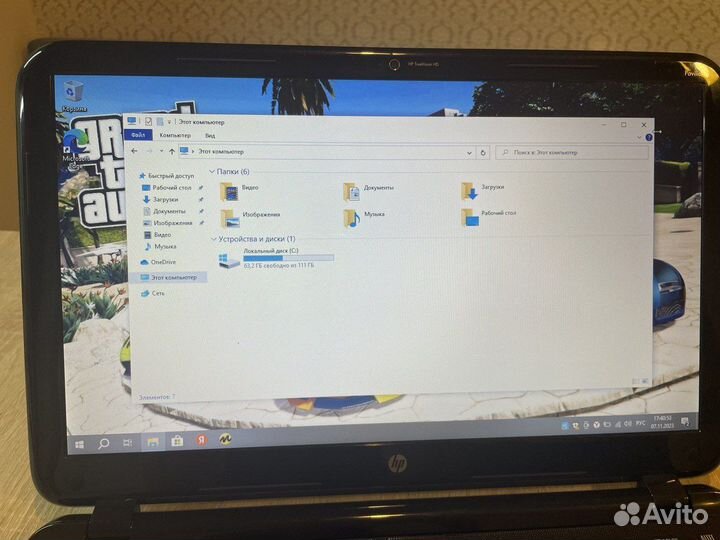 Ноутбук HP 4 ядpа/6gb озу/SSD-диск/2 видеокарты