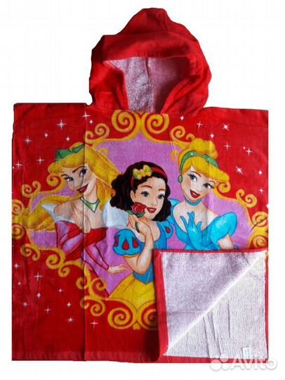 Пляжное Детское Полотенце-пончо с Капюшоном