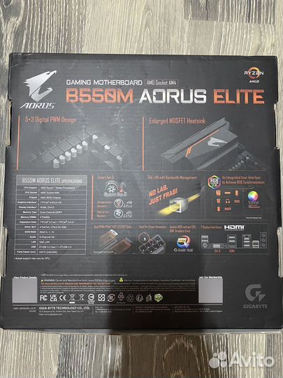 Материнская плата am4 b550 aorus elite