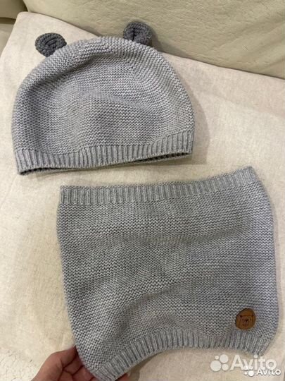 Шапка и шарф-снуд комплект hm
