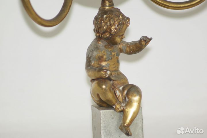 Винтажное зеркало Зеркало светильник Путти 19 в