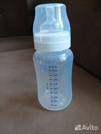 Бутылочка avent anti-colic +3 мес 330 мл.новая