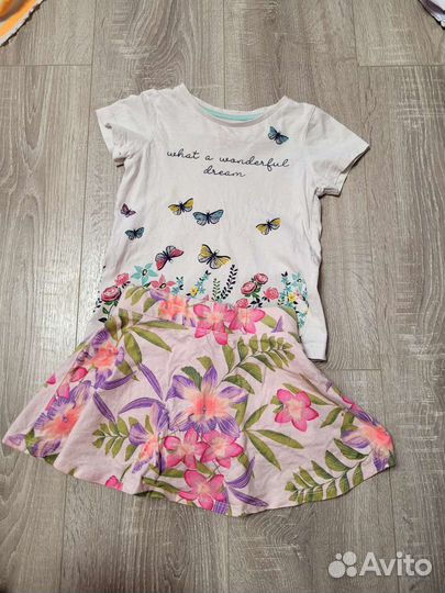Пакет летних вещей на девочку 3-4 года