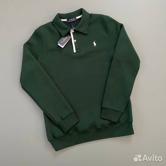 Свитшот Polo ralph lauren с начесом зеленый