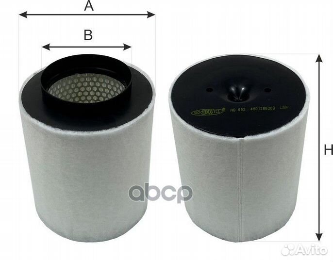 Фильтр воздушный AG892 AG892 Goodwill