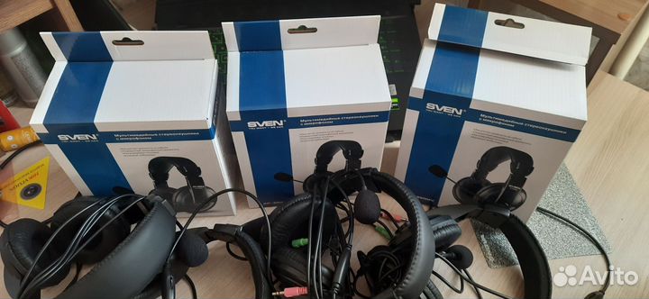 Наушники игровые с микрофоном для пк sven AP860MV