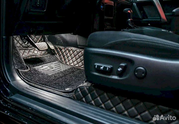 3D коврики из экокожи Land Cruiser Prado