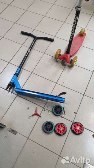 Трюковой самокат ремонт колеса,колесо