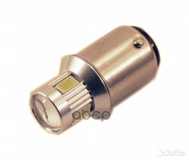 Лампа светодиодная 12V T25/5 6 диодов SMD белая +