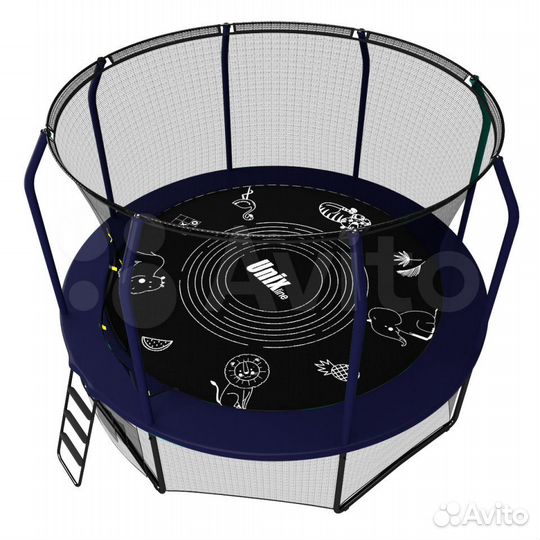 Батут UNix line 8 ft Supreme game (синий, зеленый)