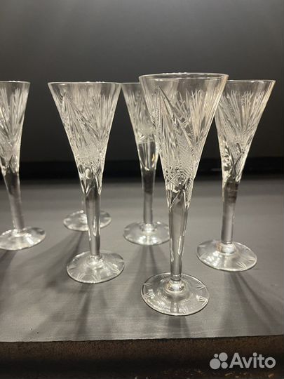Рюмки богемское стекло