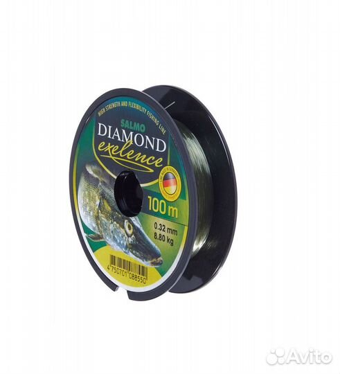 Леска diamond монофильная 100m, 0.32mm, 8.80kg. 