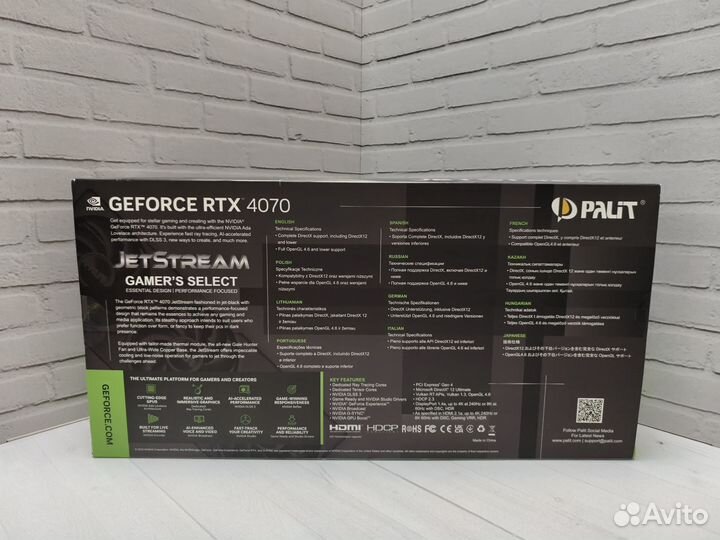 Palit RTX 4070 jetstream (Новая, гарантия)