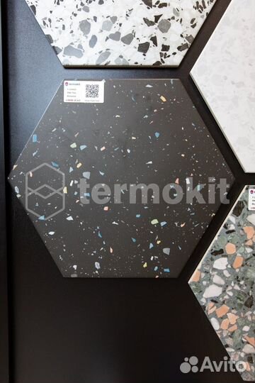 Керамогранит DNA Tiles Terrazzo Graphite Colours 32x36,8