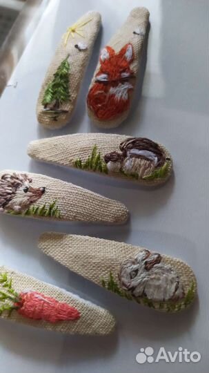 Заколки ручной работы 5см