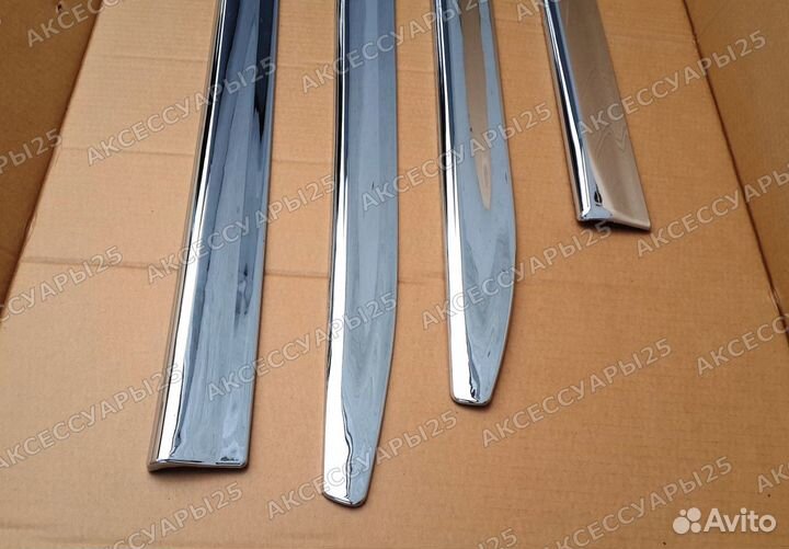 Молдинги дверей Хром Nissan Patrol y62 (Патрол)