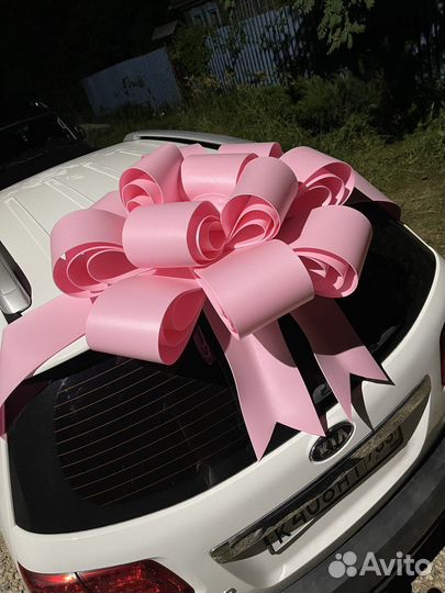 Подарочный бант на машину / автомобиль красный