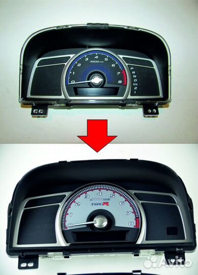Шкала тахометра Type-R FD для Honda Civic 8 4D