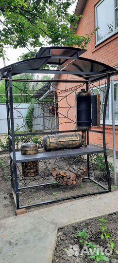 Мангал с крышей