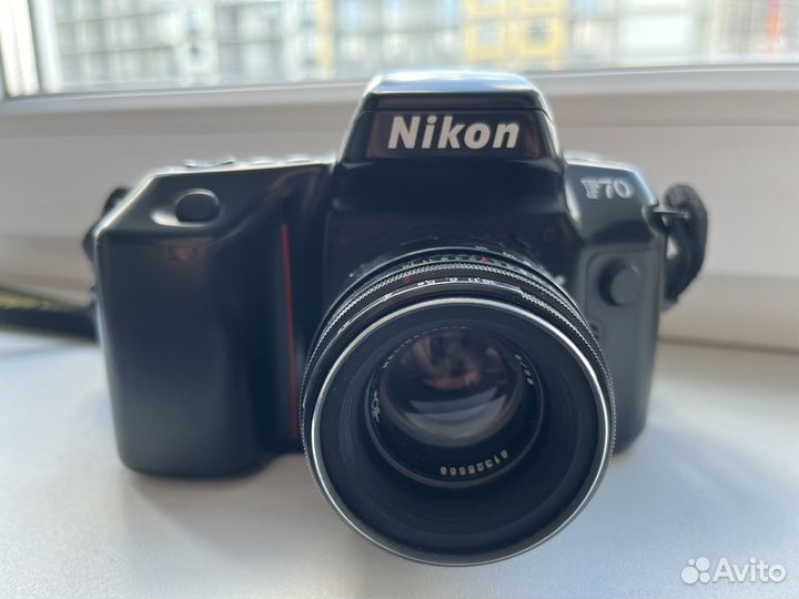 Nikon f70 с объективом Гелиос 44-2
