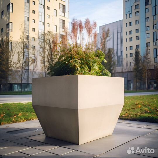 Бетонные вазоны и кашпо для благоустройства