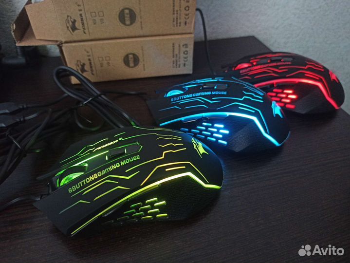 Игровая мышь геймерская Forka тихие клики новые