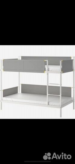 Двухярусная кровать IKEA металлическая бу