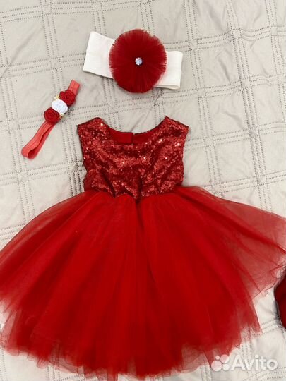 Платье для девочки (повязка и гольфы в подарок )