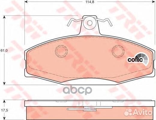 Колодки передние Skoda felicia I-II GDB1280 TRW