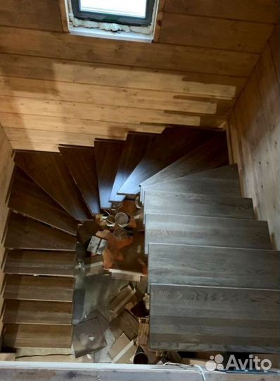 Облицовка ступеней породами дерева