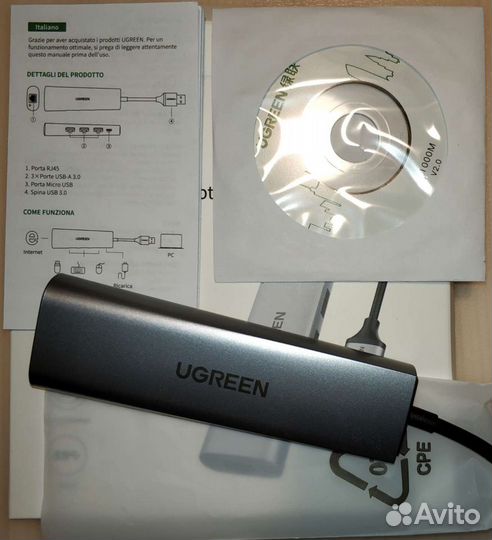 Usb-hub+ethernet адаптер