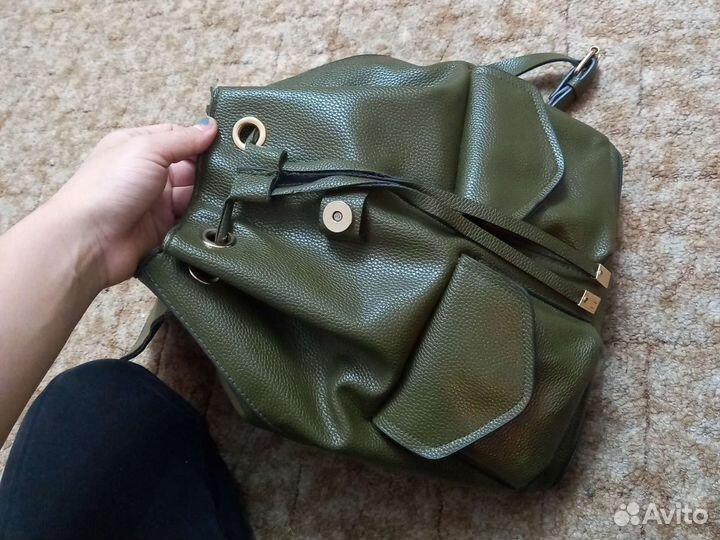 Женская сумка рюкзак кожа
